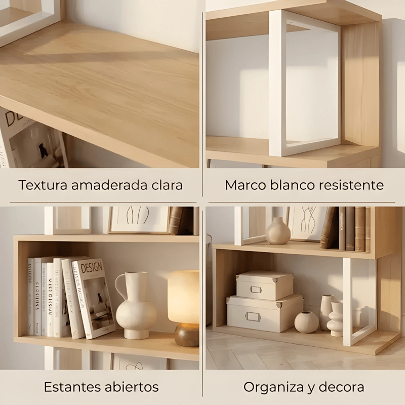 ORGANIZADOR REPISA ESTANTE LIVING 70X24X159CM MARRON CLARO - 3