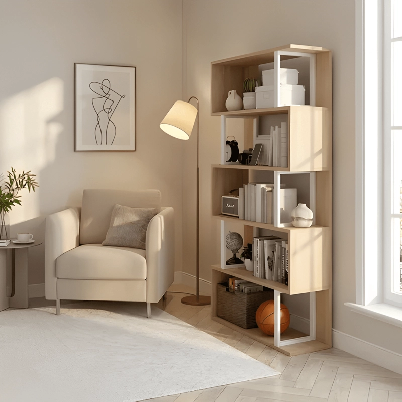 ORGANIZADOR REPISA ESTANTE LIVING 70X24X159CM MARRON CLARO - 4