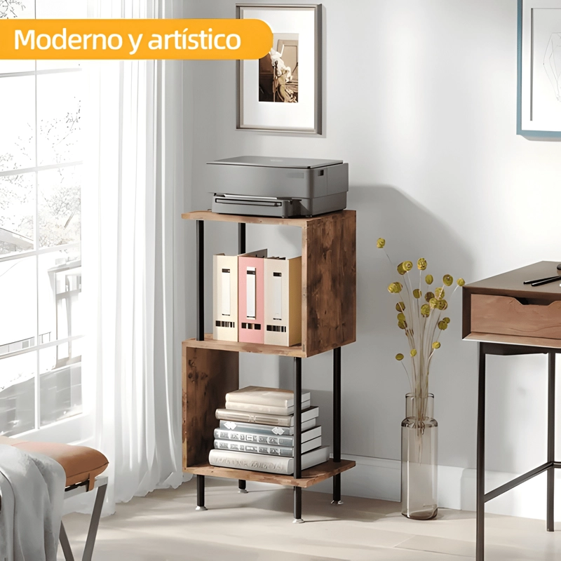 ESTANTE LIBRERO ESTANTERIA REPISAS MADERA 38X28X78CM - 4