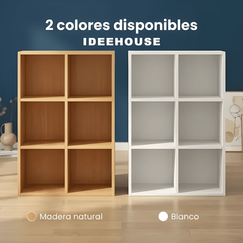 LIBRERO ESTANTE ORGANIZADOR MULTIUSO LIVING 120X27X60CM - 3