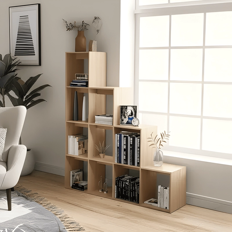 BIBLIOTECA ESCALERA BEIJING ROVERE BEIGE - 3