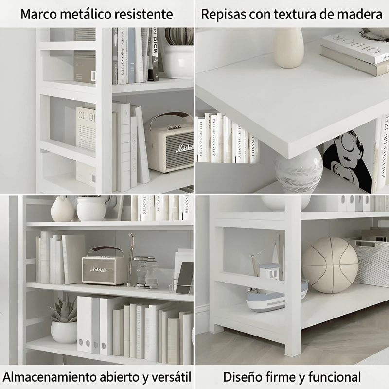ORGANIZADOR ESTANTE LIVING MULTIFUNCIONAL 80X30X174CM BLANCO - 3