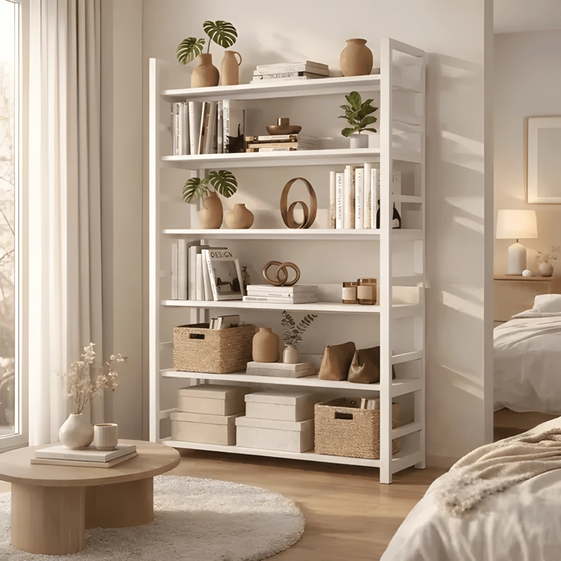 ORGANIZADOR ESTANTE LIVING MULTIFUNCIONAL 80X30X174CM BLANCO - 4