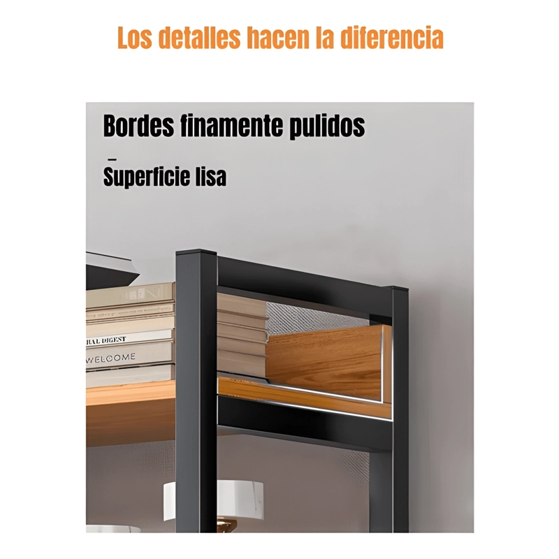 ESTANTE LIBRERO REPISAS 6 NIVELES ANTON 174CM CAFE - 2