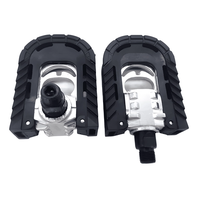 PEDALES PLASTICO RETRACTIL PLANOS BICICLETA LIGEROS 1 PAR #2 - 4