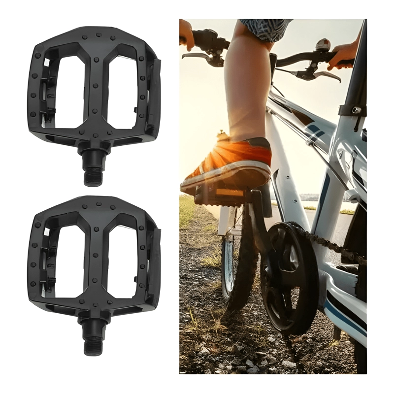 PEDALES DE BICICLETA ALUMINIO PIN ANTIDESLIZANTE REFLECTANTE - 2
