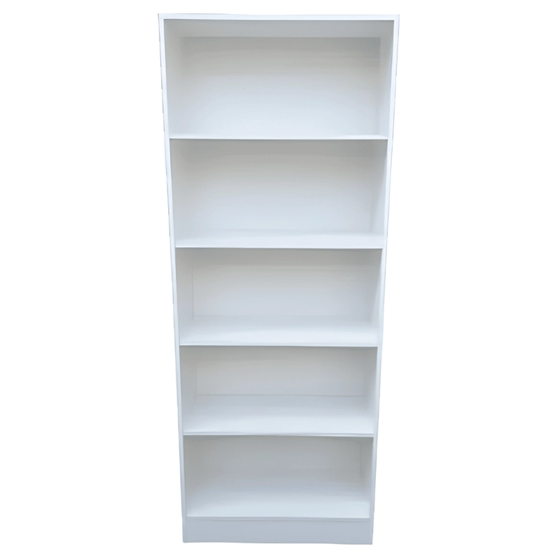 LIBRERO ORGANIZADOR MELAMINA 5 ESTANTES 180 CM BLANCO - 2