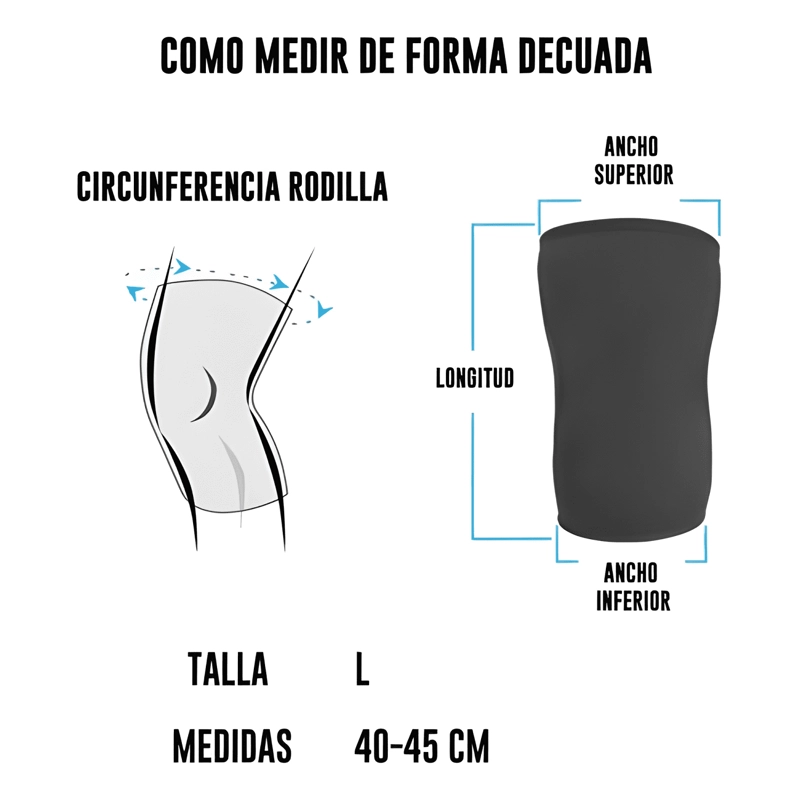 RODILLERAS DEPORTIVAS NEOPRENO CROSSFIT GYM 7MM TALLA M - 1