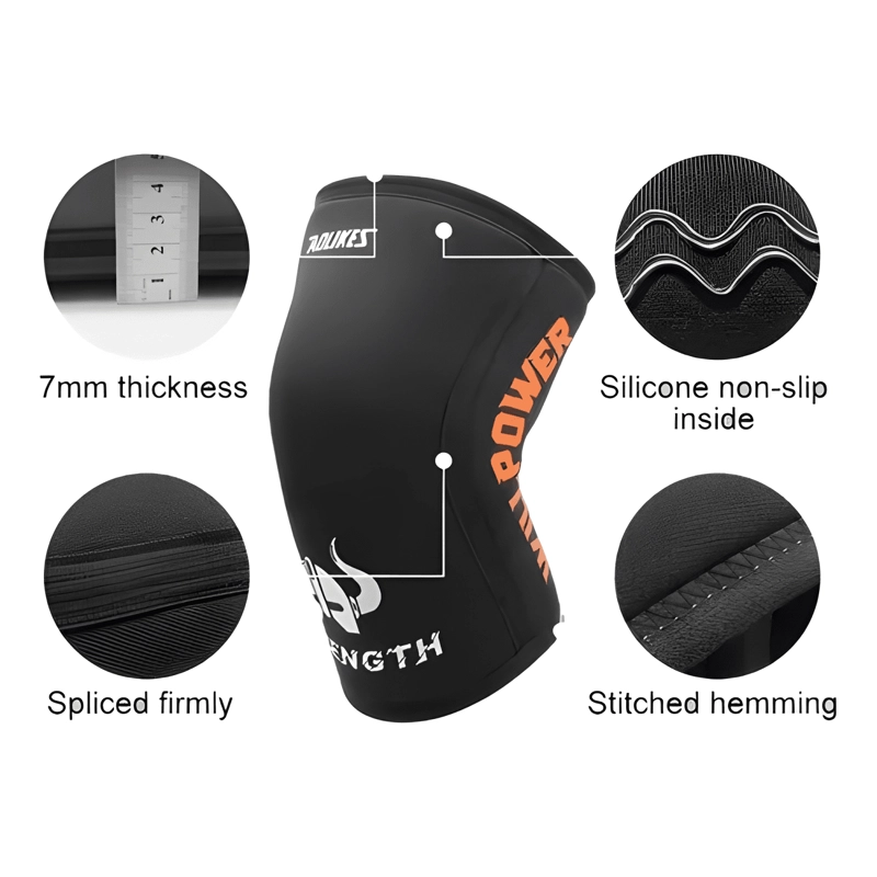 RODILLERAS DEPORTIVAS NEOPRENO CROSSFIT GYM 7MM TALLA M - 4