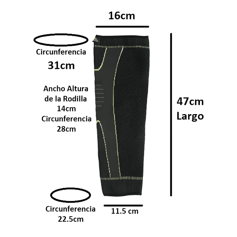 RODILLERA LARGA COMPRESION PIERNA COMPLETA PROTECTORA - 3