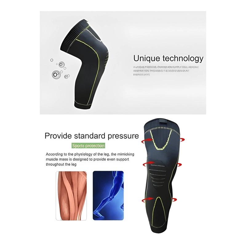 RODILLERA LARGA COMPRESION PIERNA COMPLETA PROTECTORA - 4