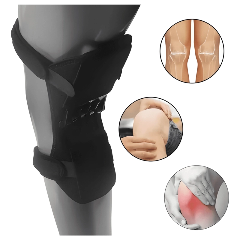 RODILLERA POWERKNEE ARTICULADA NEOPRENO GIMNASIO NEGRA - 2