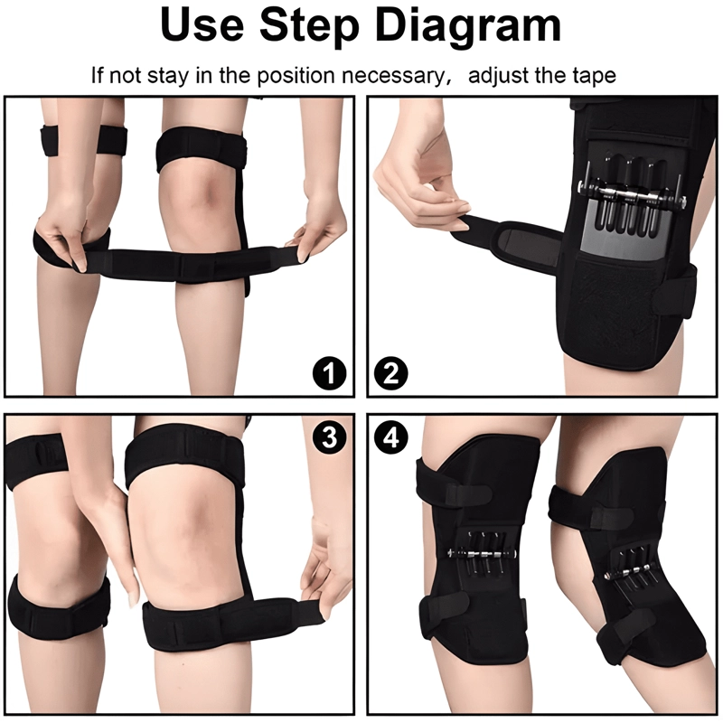 RODILLERA POWERKNEE ARTICULADA NEOPRENO GIMNASIO NEGRA - 4