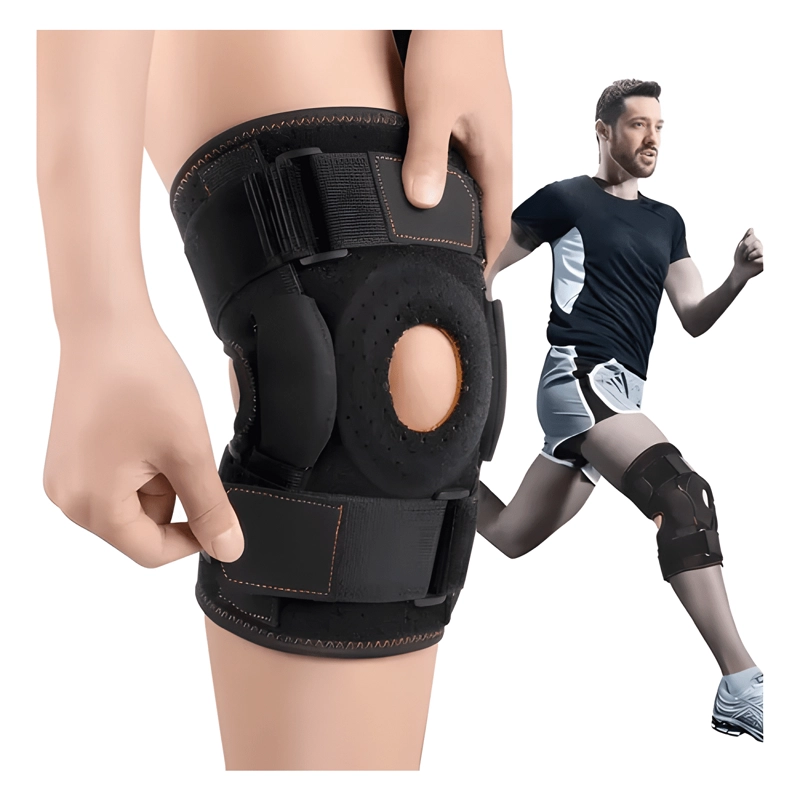 RODILLERAS NEOPRENO PLACAS DE ACERO FITNESS TALLA M NEGRAS - 2
