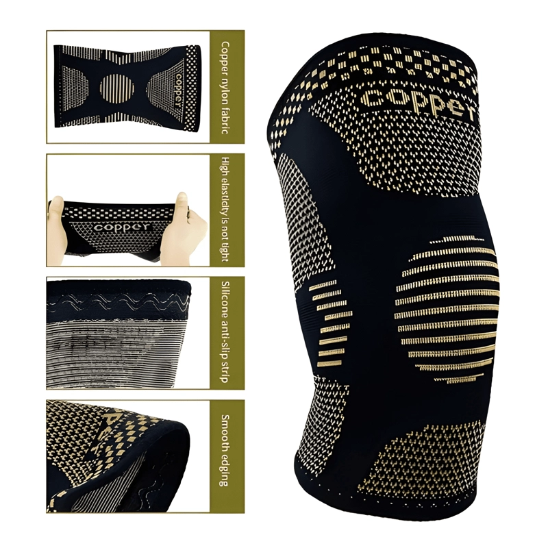 RODILLERA DE COMPRESION CON FIBRA DE COBRE TALLAS S M L - 1