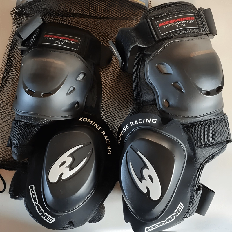 RODILLERAS MOTOCICLISTAS RACING PLUS KOMINE NEGRAS - 4