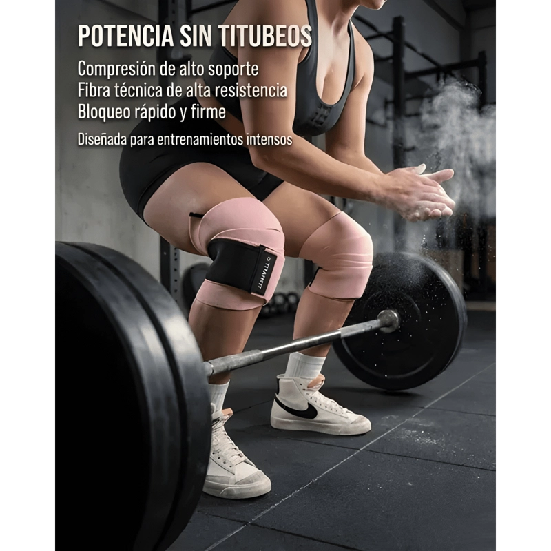 PAR RODILLERAS ELASTICAS PELTA CROSSFIT TITANFIT - 2