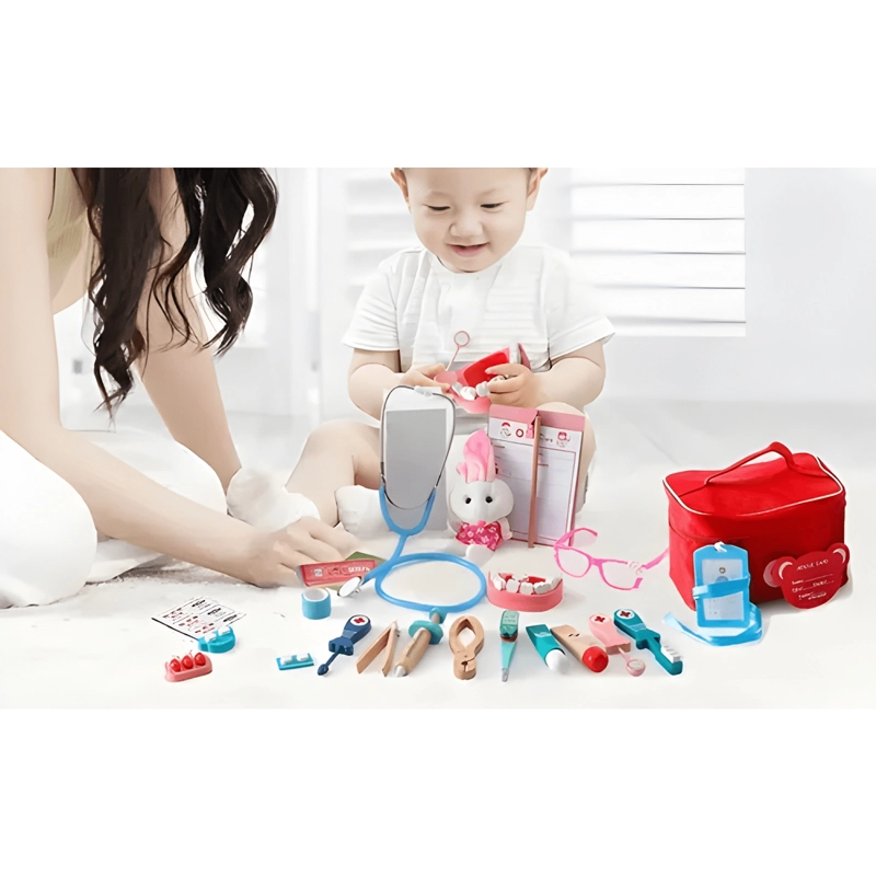 KIT SIMULACION DOCTOR JUEGO DE MADERA PARA NIÑOS - 3