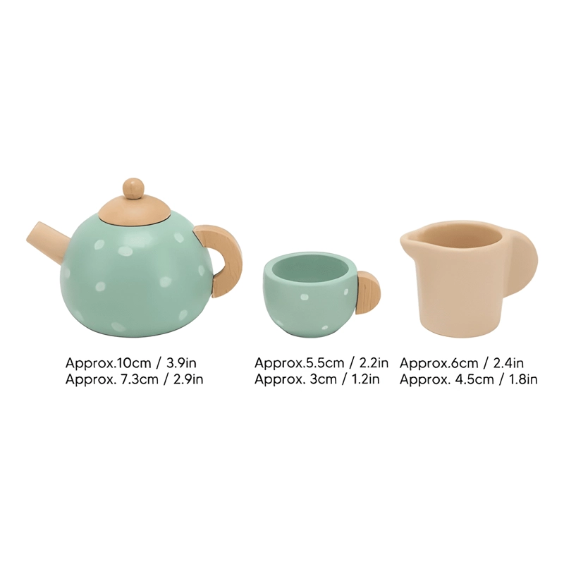 SET DE TE  CON BANDEJA JUGUETE DE MADERA FL601 - 4