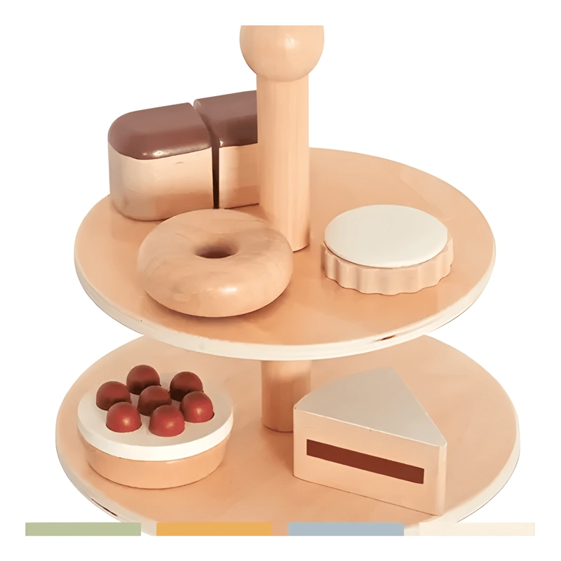 SET PASTELERIA CORTA POSTRE INFANTIL MADERA BANDU - 2