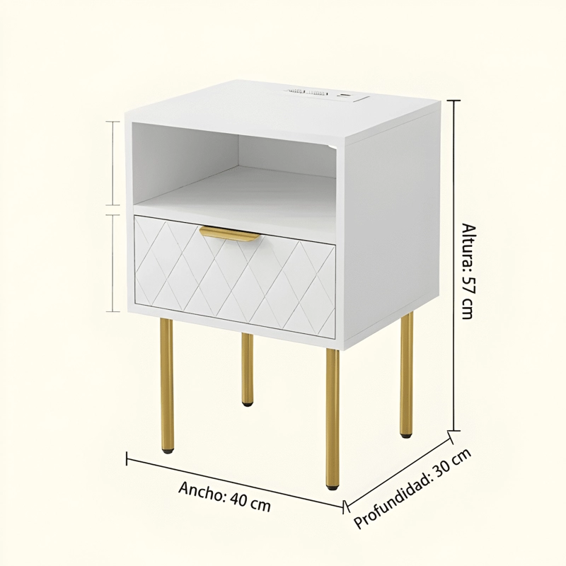 VELADOR HOMER DESIGN EUROPEO ENCHUFES MATE 40X30X57CM BLANCO - 2