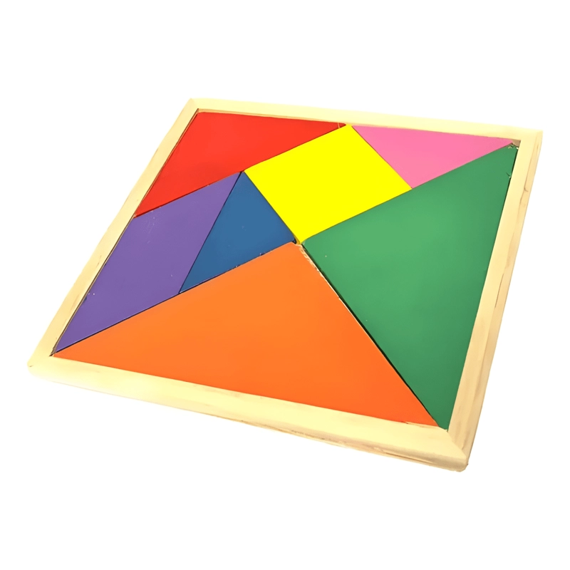 TANGRAMA JUEGO DE MADERA DIDACTICO 20X20 CM - 1