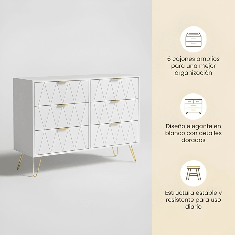 COMODA ZAPATERO ORGANIZADOR DB08 ACABADO MATE BLANCO - 1