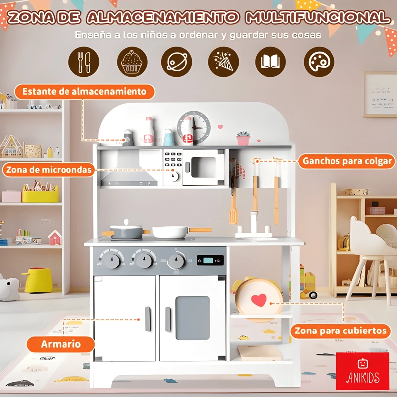 COCINA DE MADERA INFANTIL ESTILO KAWAII PARA NIÑOS #2 - 2