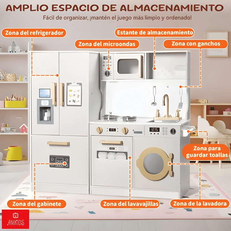 COCINA DE JUGUETE INFANTIL MADERA EXTRA GRANDE 100X89CM #1 - 2