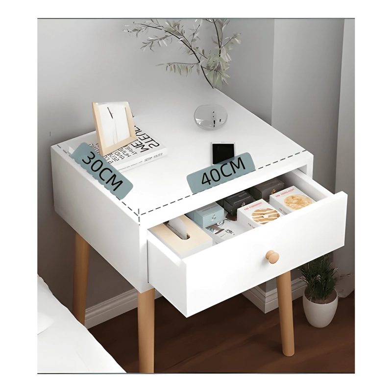 VELADOR IZI LIFE CON CAJON BRILLANTE 40X30X55 BLANCO - 2