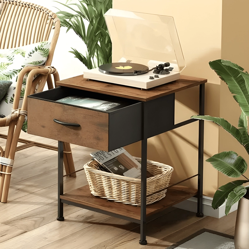 PACK 2 MESAS DE CENTRO LATERAL LIVING VELADOR 40X40X53CM - 3