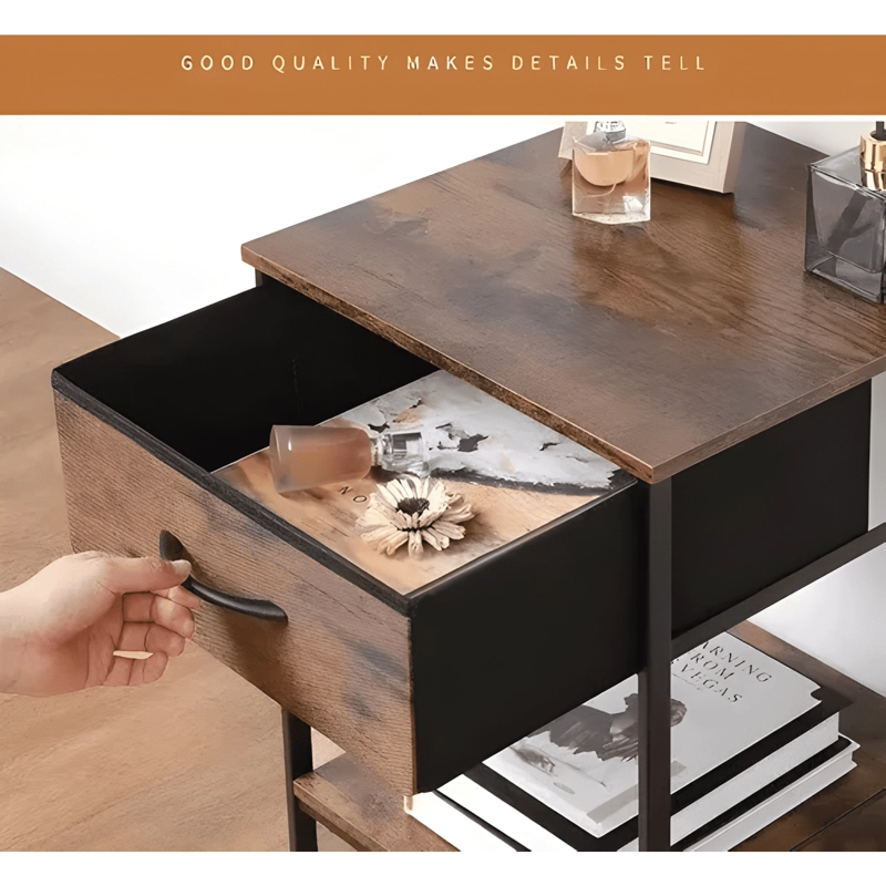 PACK 2 MESAS DE CENTRO LATERAL LIVING VELADOR 40X40X53CM - 4