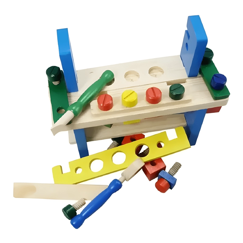 CAJA DE HERRAMIENTAS DE MADERA JUGUETE DIDACTICO NIÑOS - 2