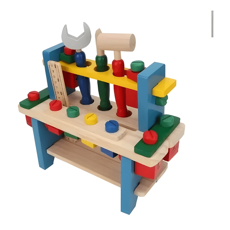 CAJA DE HERRAMIENTAS DE MADERA JUGUETE DIDACTICO NIÑOS - 3