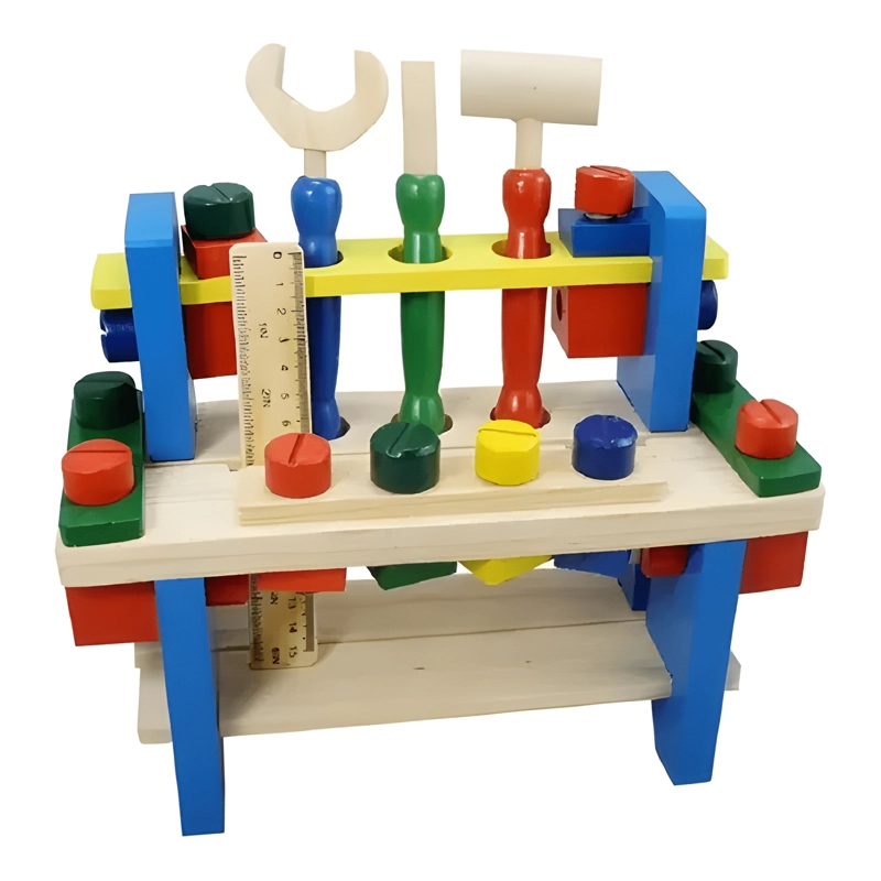 CAJA DE HERRAMIENTAS DE MADERA JUGUETE DIDACTICO NIÑOS - 4