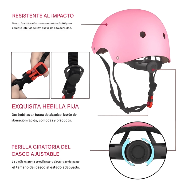 JUEGO DE EQUIPO DE PROTECCION 7 EN 1 KIT DE CASCO NIÑOS #2 - 1