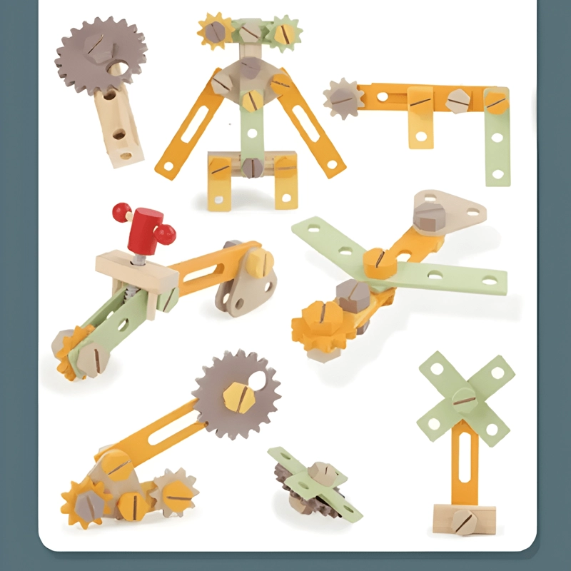 SET DE HERRAMIENTAS DE MADERA DE CONSTRUCCION PARA NIÑOS #6 - 3