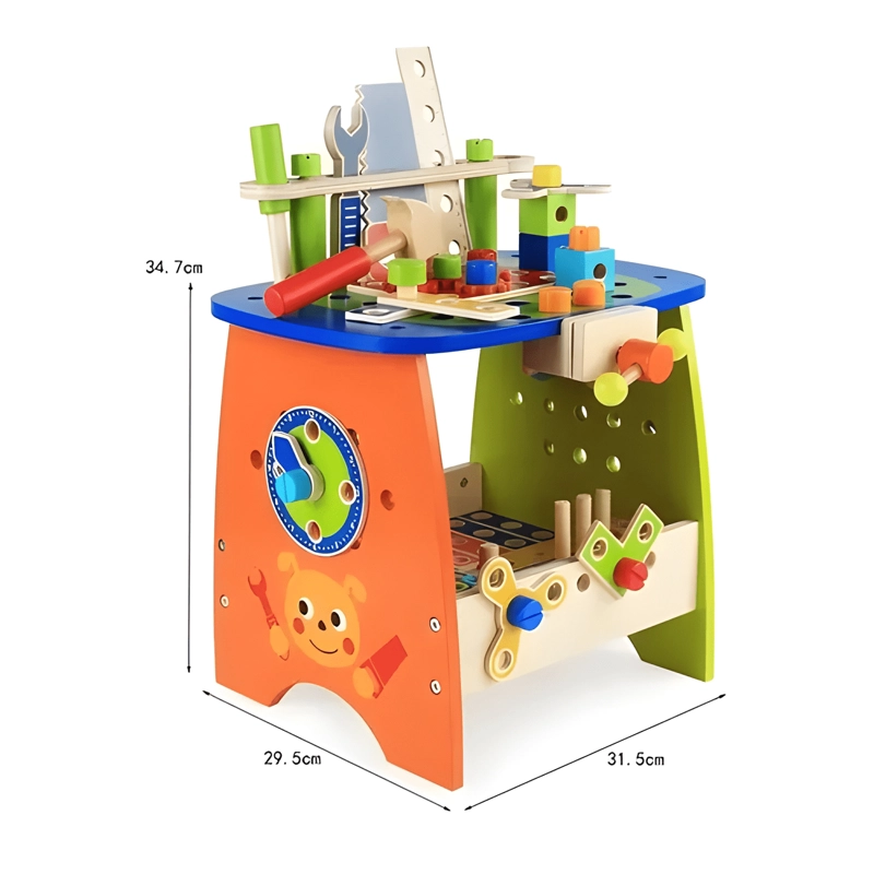 SET DE HERRAMIENTAS MESA DE TRABAJO DE MADERA PARA NIÑOS - 1