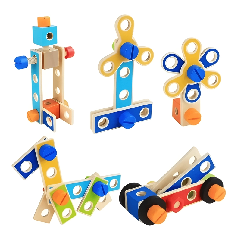 SET DE HERRAMIENTAS MESA DE TRABAJO DE MADERA PARA NIÑOS - 4