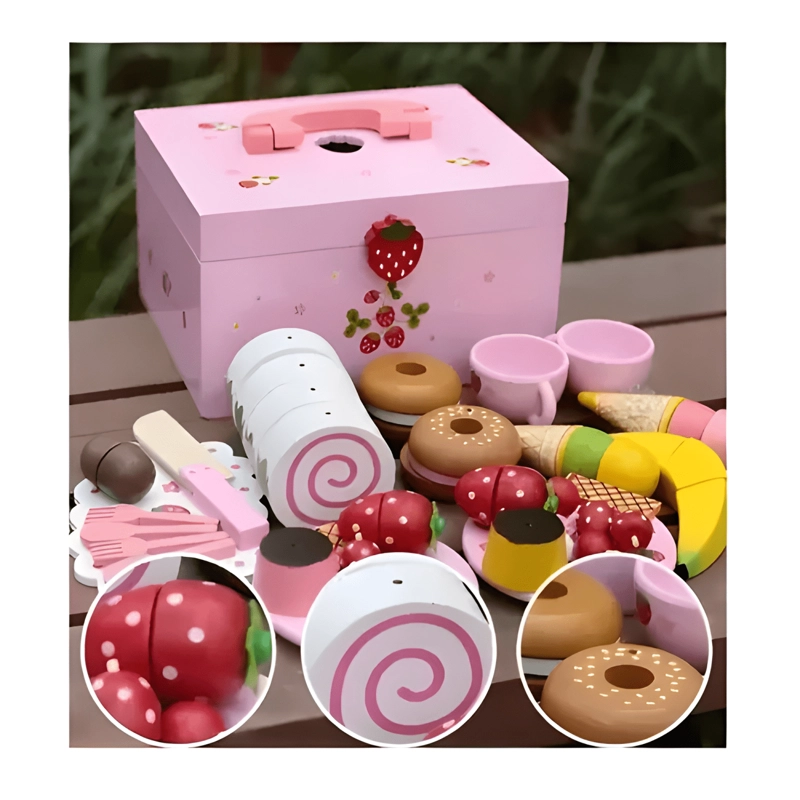 JUGUETE MONTESSORI MALETA POSTRES PASTELES MADERA ARTIDIX - 3