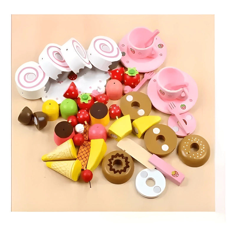 JUGUETE MONTESSORI MALETA POSTRES PASTELES MADERA ARTIDIX - 4