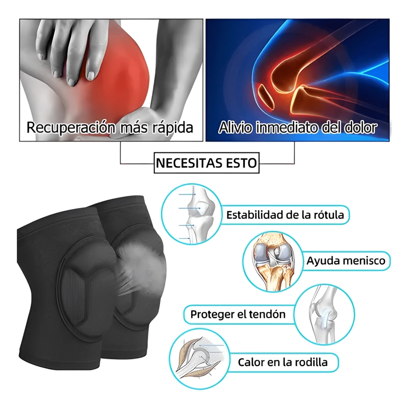 PAR RODILLERAS ELASTICAS CON ALMOHADILLAS DE ESPUMA #2 - 4