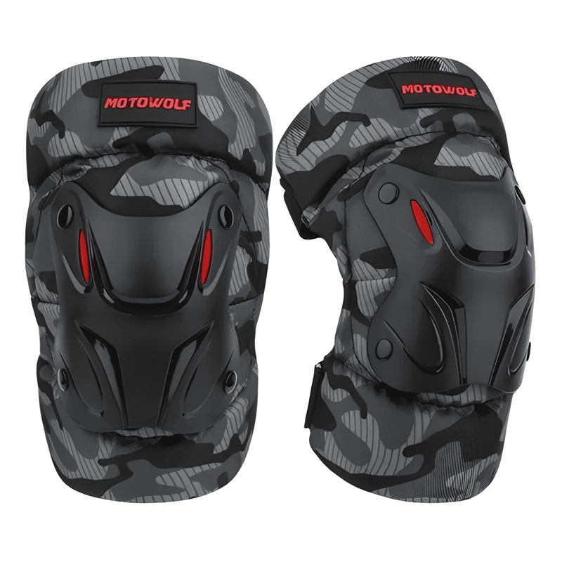 RODILLERAS Y CODERAS MOTOCICLISMO MOTOWOLF 1010CA NEGRAS - 1