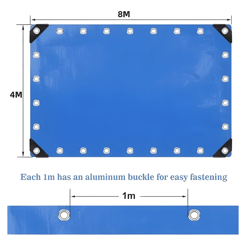 COBERTOR DE PISCINA LONA MULTIUSO CON OJETILLOS 8X4 M #3 - 1