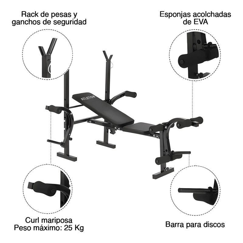 PRESS BANCA MULTIFUNCIONAL FIT NEGRO - 2