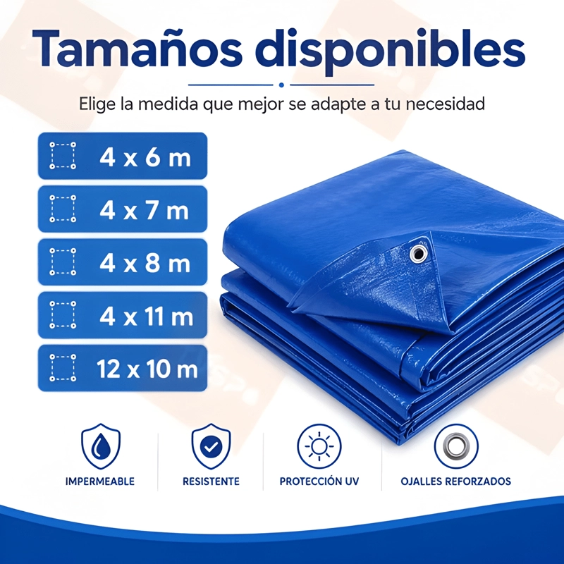 LONA MULTIUSO IMPERMEABLE CON OJETILLOS #5 - 1