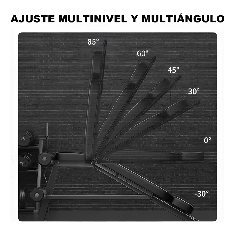 BANCO INCLINABLE PLEGABLE AJUSTABLE 13 EN 1 #3 - 4