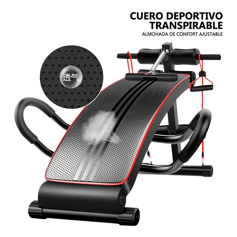 BANCO DE ABDOMINALES BOOMFIT AJUSTABLE 4 MODOS NEGRO #2 - 4