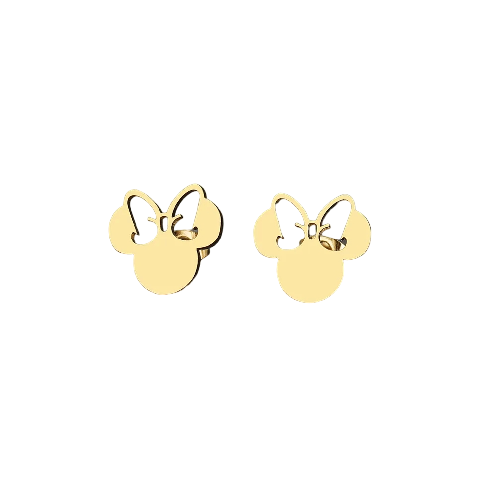 AROS MINNIE MOUSE ORO 18KT BAÑADO - NIÑA MUJER LUXURYJOYASCL - 2