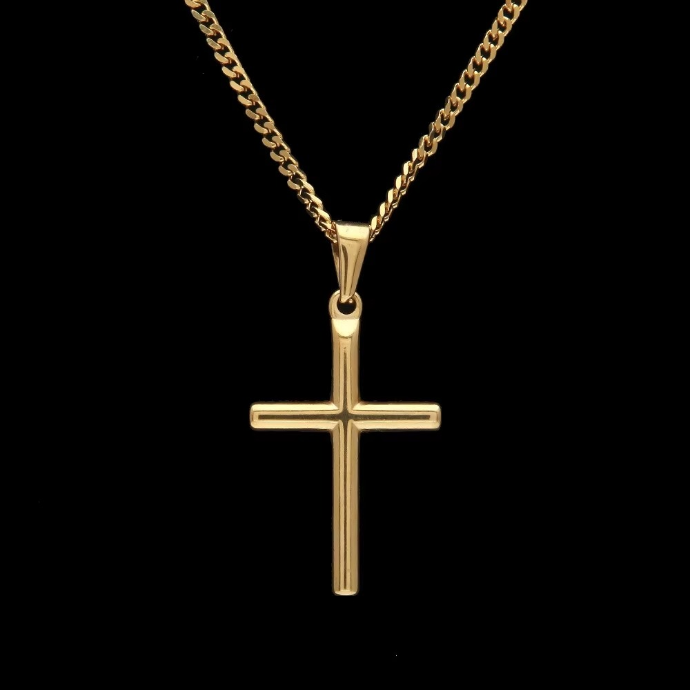 COLLAR CRUZ DE ORO 18KT BAÑADO EXCLUSIVO UNISEX DORADO - 2